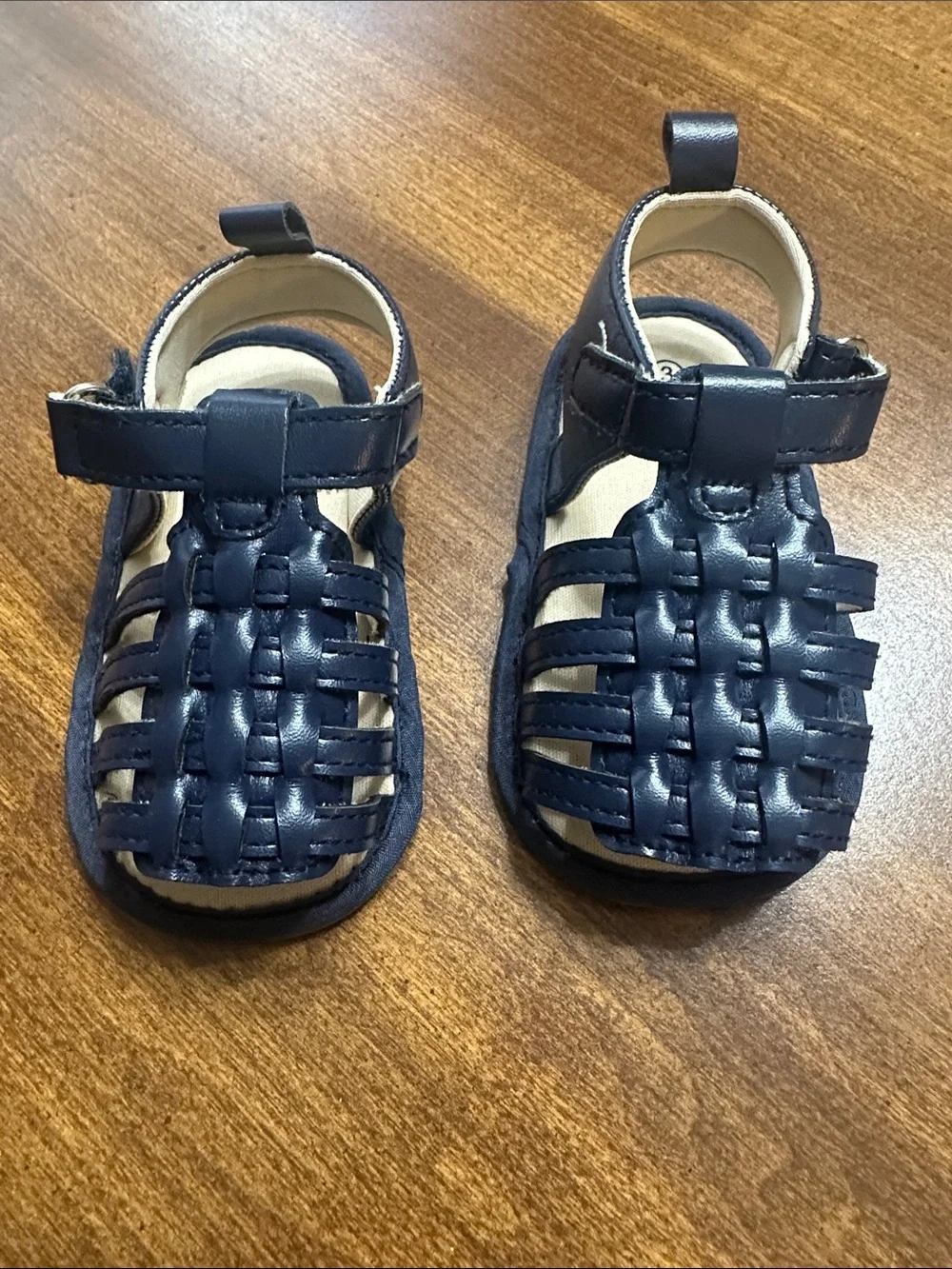 Lucky Brand Navy Woven Baby Fisherman Sandals